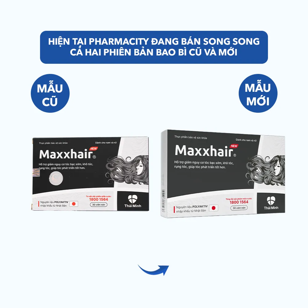 Viên uống Maxxhair (hộp 30 viên) hỗ trợ mọc tóc, giảm rụng tóc 2