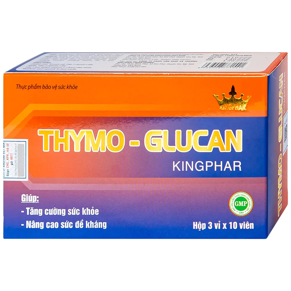 VIÊN UỐNG NÂNG CAO SỨC ĐỀ KHÁNG THYMO-GLUCAN KINGPHAR 3X10