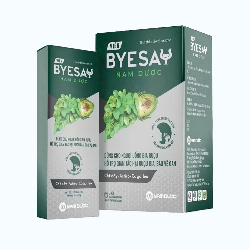 Viên uống NAM DƯỢC BYE SAY Giải Rượu giải độc hỗ trợ bảo vệ gan (Hộp 6 viên)