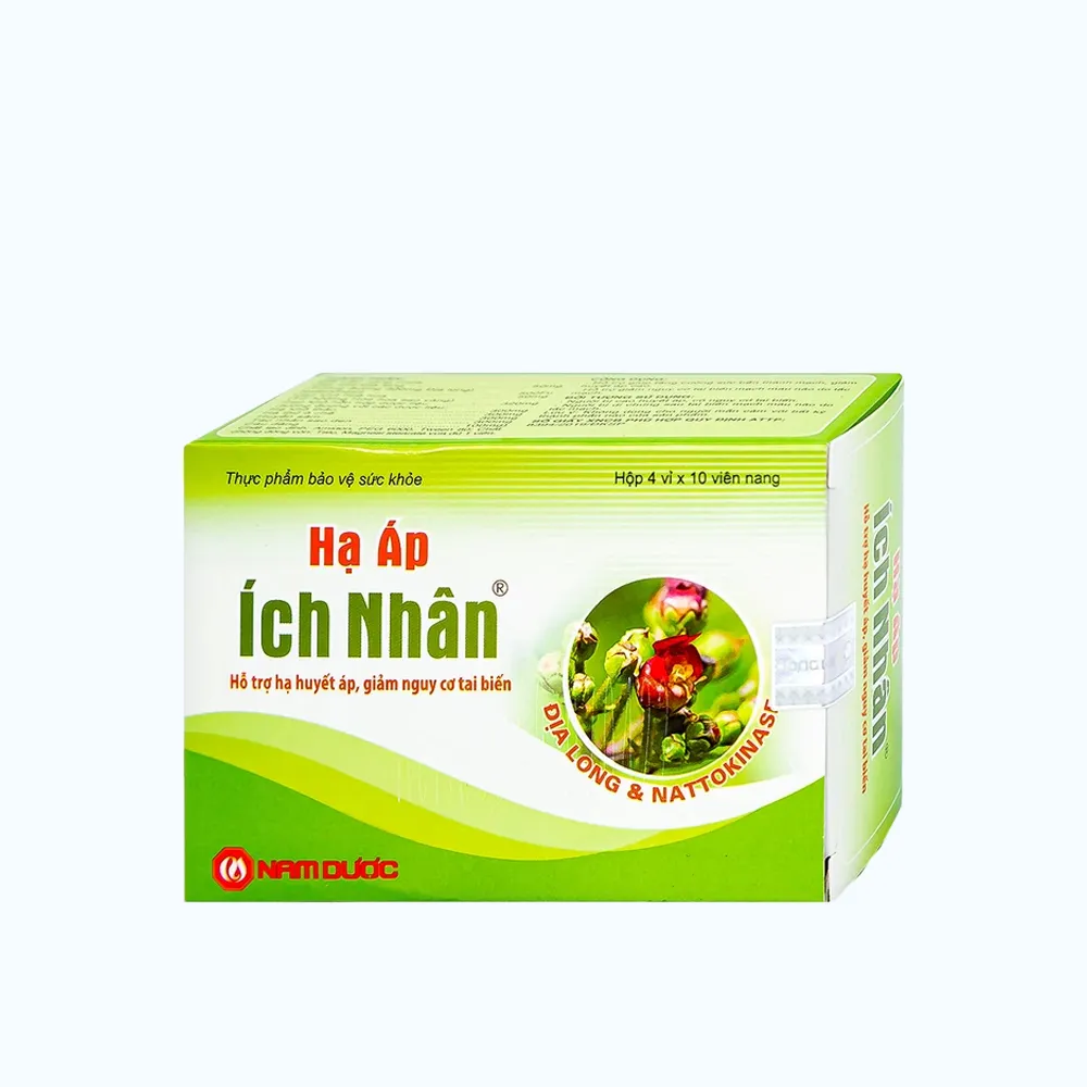 Viên uống Nam Dược Hạ Áp Ích Nhân (Hộp 40 viên) hỗ trợ ổn định huyết áp