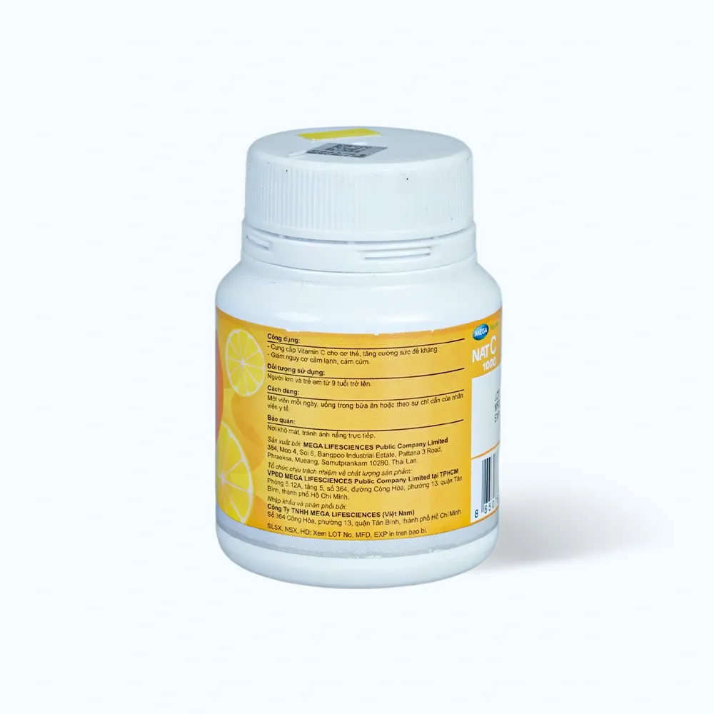 Viên uống NAT C 1000 (lọ 30 viên) giúp bổ sung vitamin C, tăng đề kháng 5
