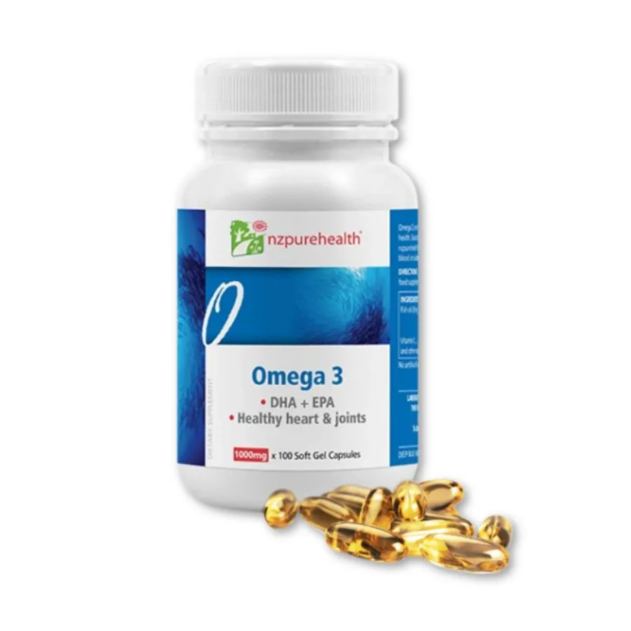 Viên uống Omega 3 New Zealand hỗ trợ tuần hoàn, bảo vệ tim mạch, giảm quá trình lão hóa, giúp mắt sáng khoẻ (Hộp 100 viên)