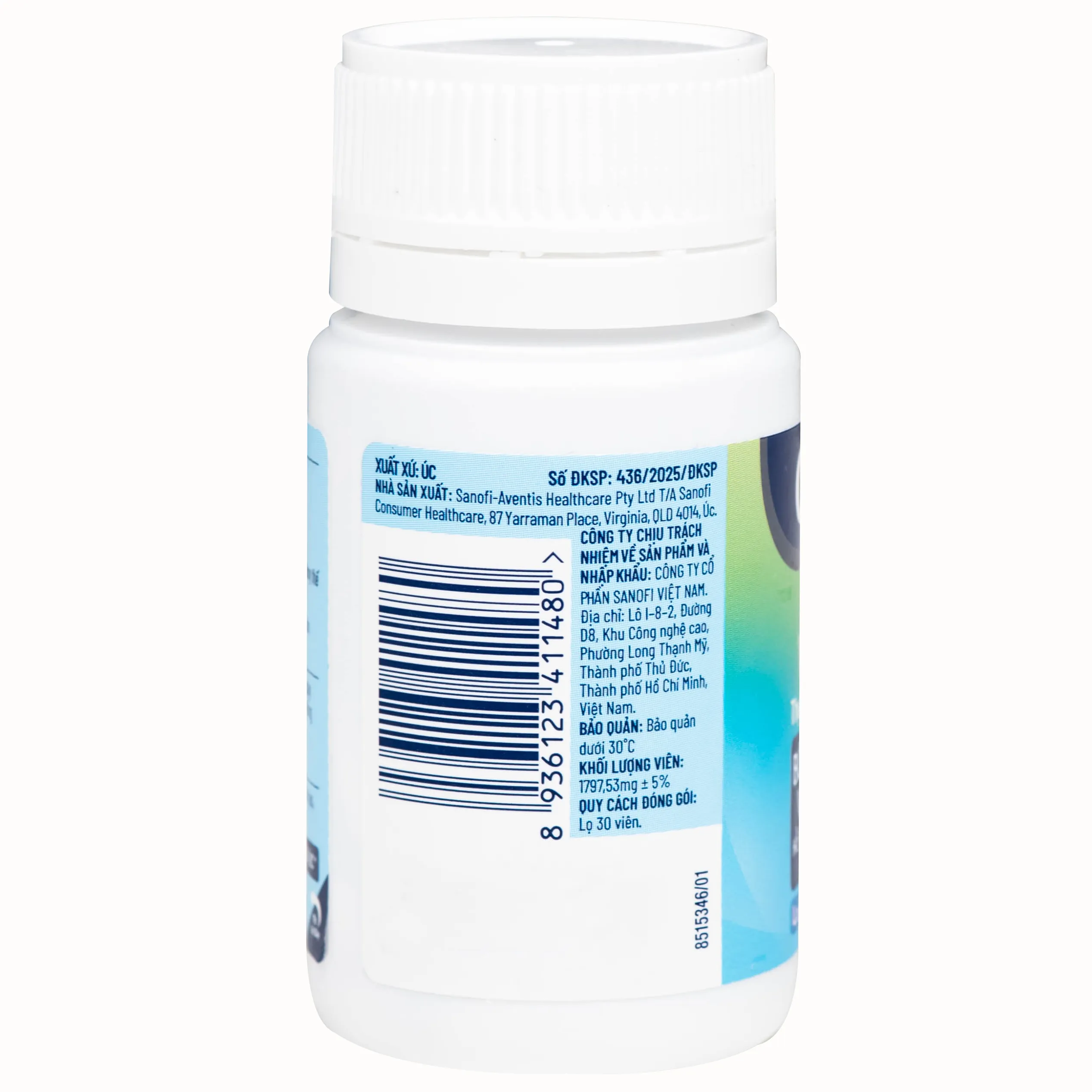VIÊN UỐNG OSTELIN CALCIUM & VITAMIN D3 SANOFI 30V 3