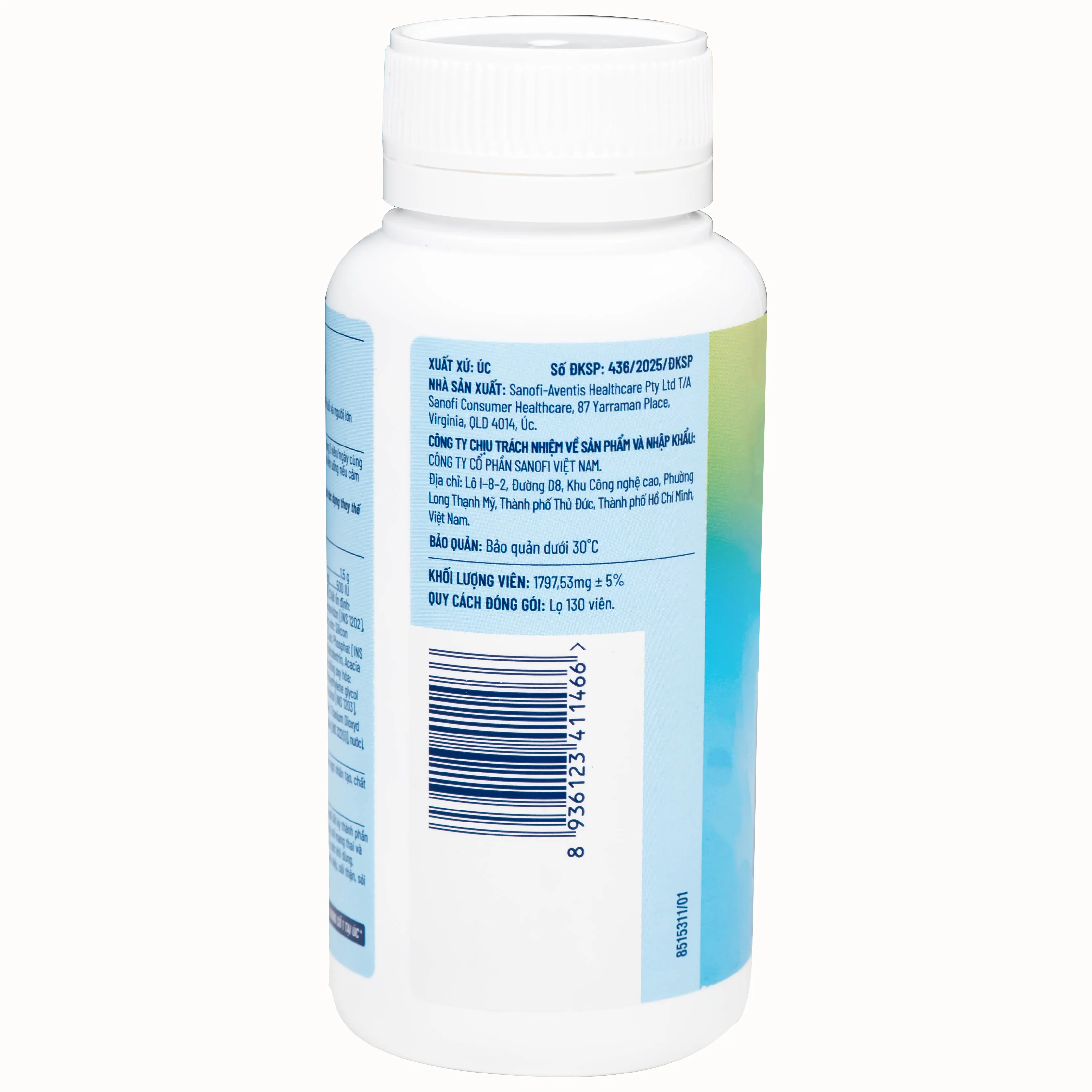 VIÊN UỐNG OSTELIN CALCIUM & VITAMIN D3 SANOFI 130V 2
