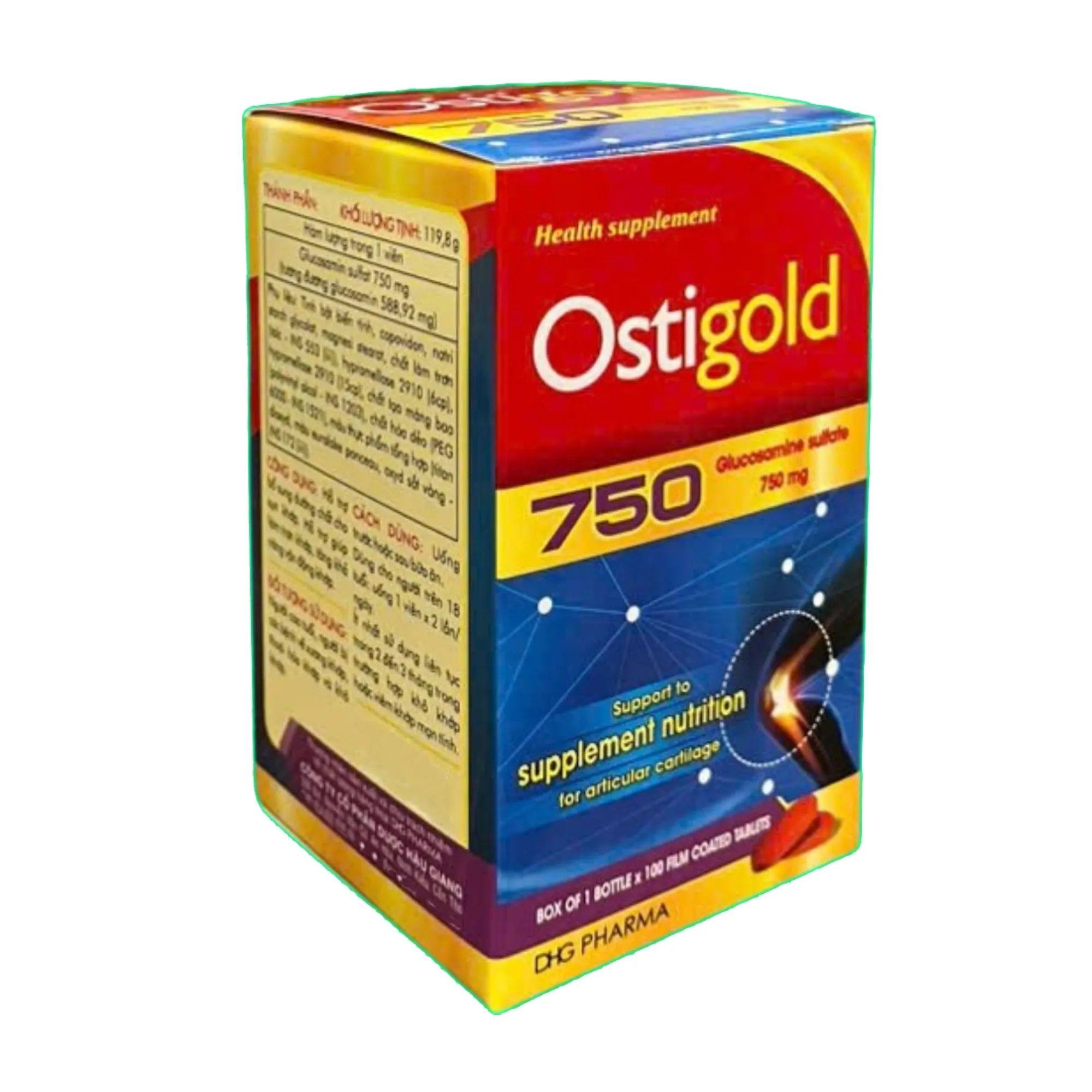 Viên uống Ostigold 750 DHG – Hỗ trợ xương khớp, bổ sung dịch khớp (100 viên) 3