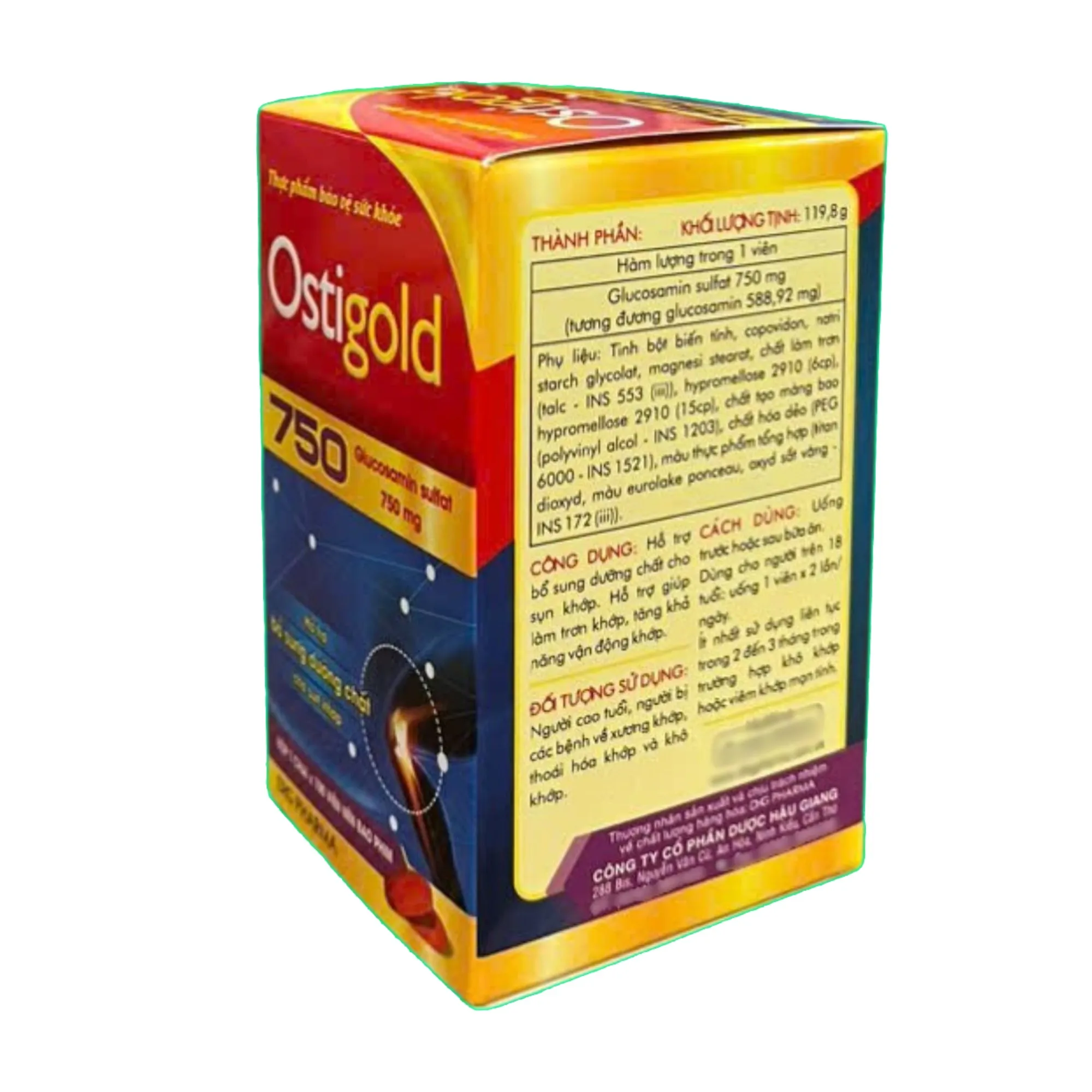 Viên uống Ostigold 750 DHG – Hỗ trợ xương khớp, bổ sung dịch khớp (100 viên) 4