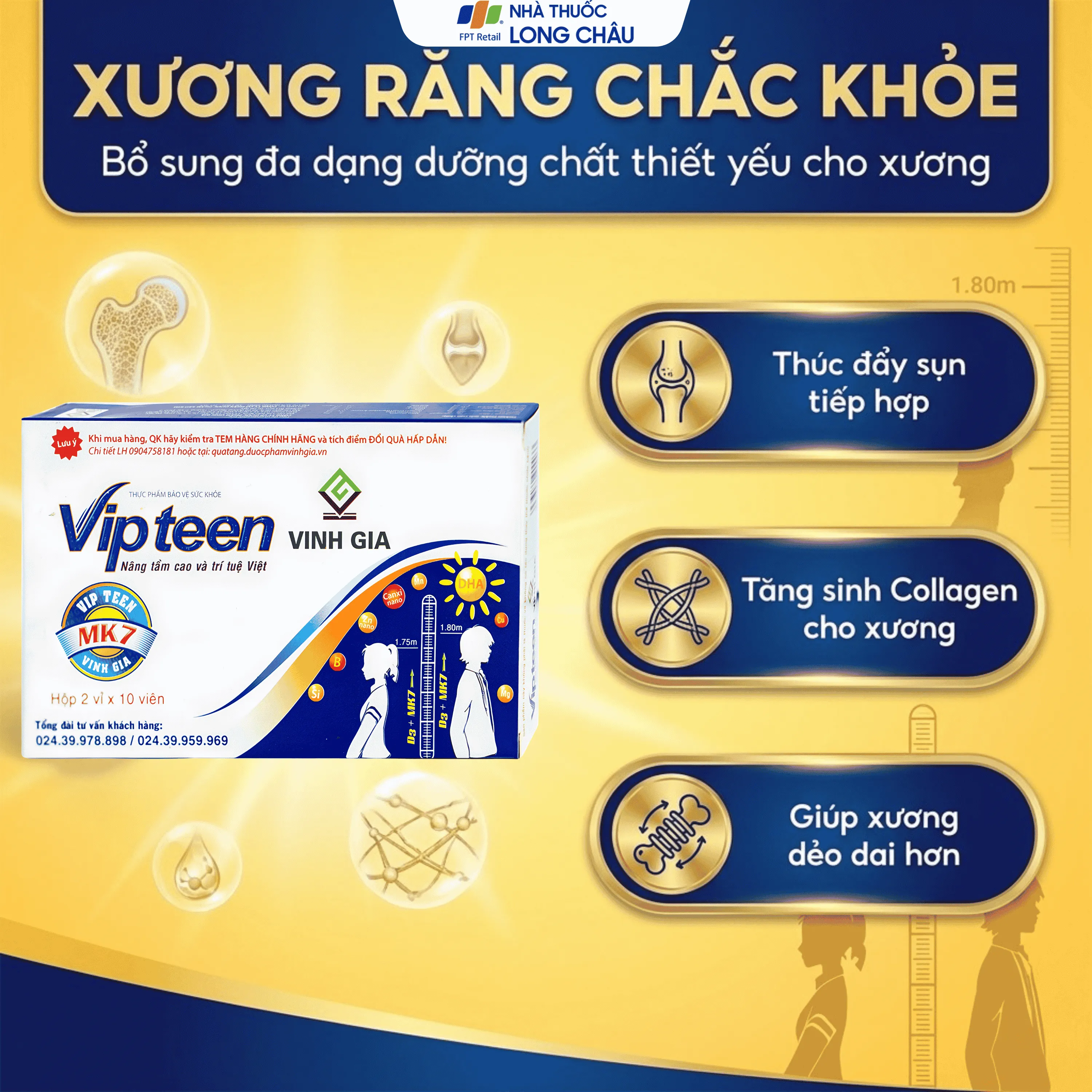 VIÊN UỐNG PHÁT TRIỂN CHIỀU CAO VIPTEEN VINH GIA 2X10 4