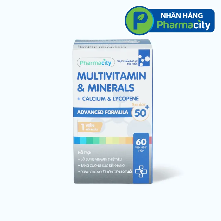 Viên uống Pharmacity Advanced Formula Senior 50+ bổ sung vitamin thiết yếu cho người lớn (60 viên) 2