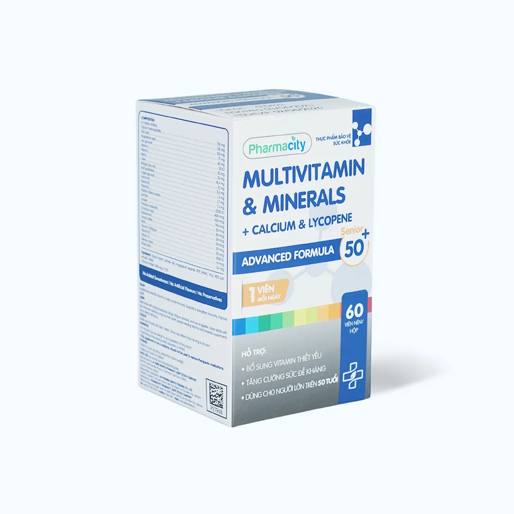 Viên uống Pharmacity Advanced Formula Senior 50+ bổ sung vitamin thiết yếu cho người lớn (60 viên) 3
