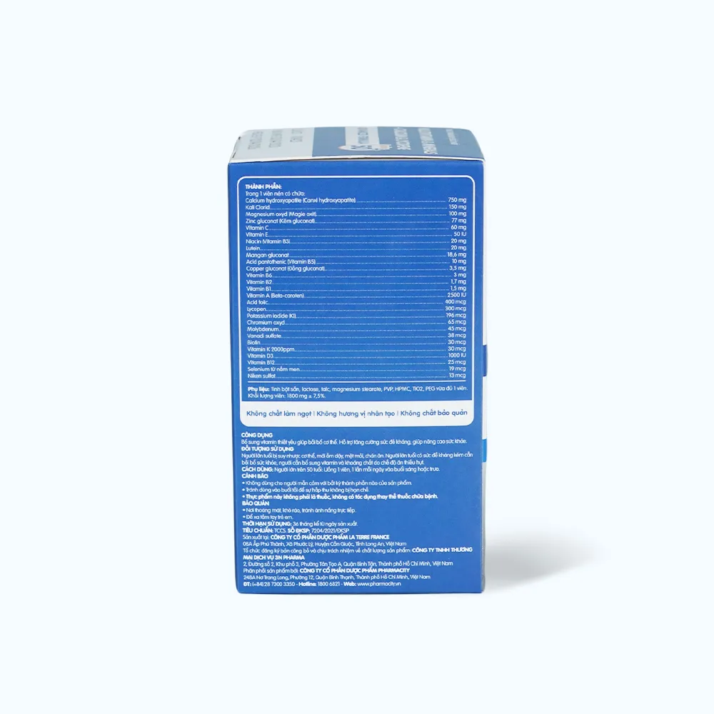 Viên uống Pharmacity Advanced Formula Senior 50+ bổ sung vitamin thiết yếu cho người lớn (60 viên) 5
