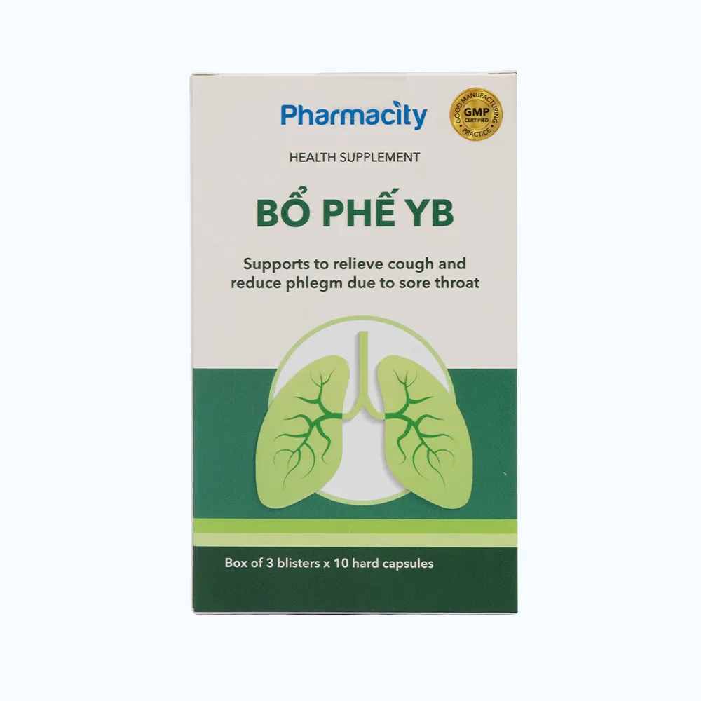 Viên uống Pharmacity Bổ Phế YB hỗ trợ giảm ho, giảm đờm do viêm họng (Hộp 30 viên nang cứng) 3