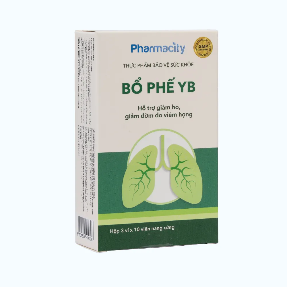 Viên uống Pharmacity Bổ Phế YB hỗ trợ giảm ho, giảm đờm do viêm họng (Hộp 30 viên nang cứng) 4