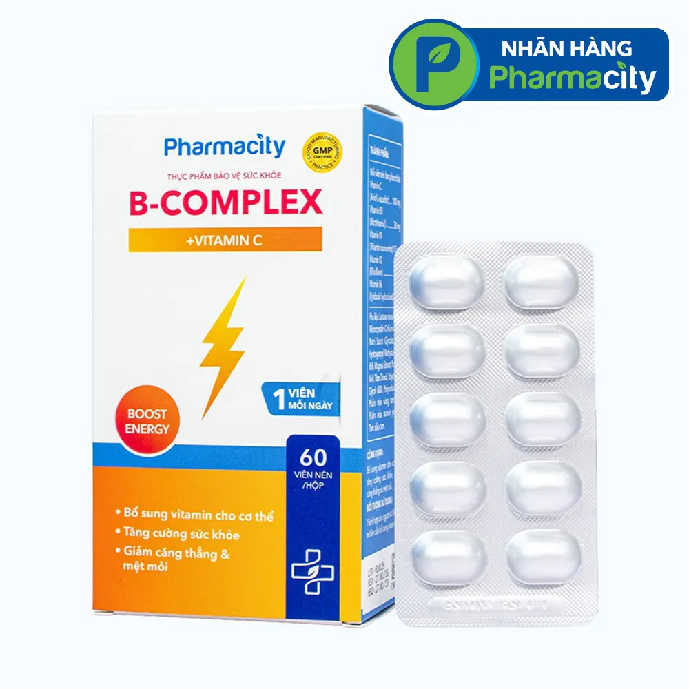 Viên uống Pharmacity B-Complex + Vitamin C bổ sung vitamin, tăng cường sức khỏe (Hộp 60 viên) 2