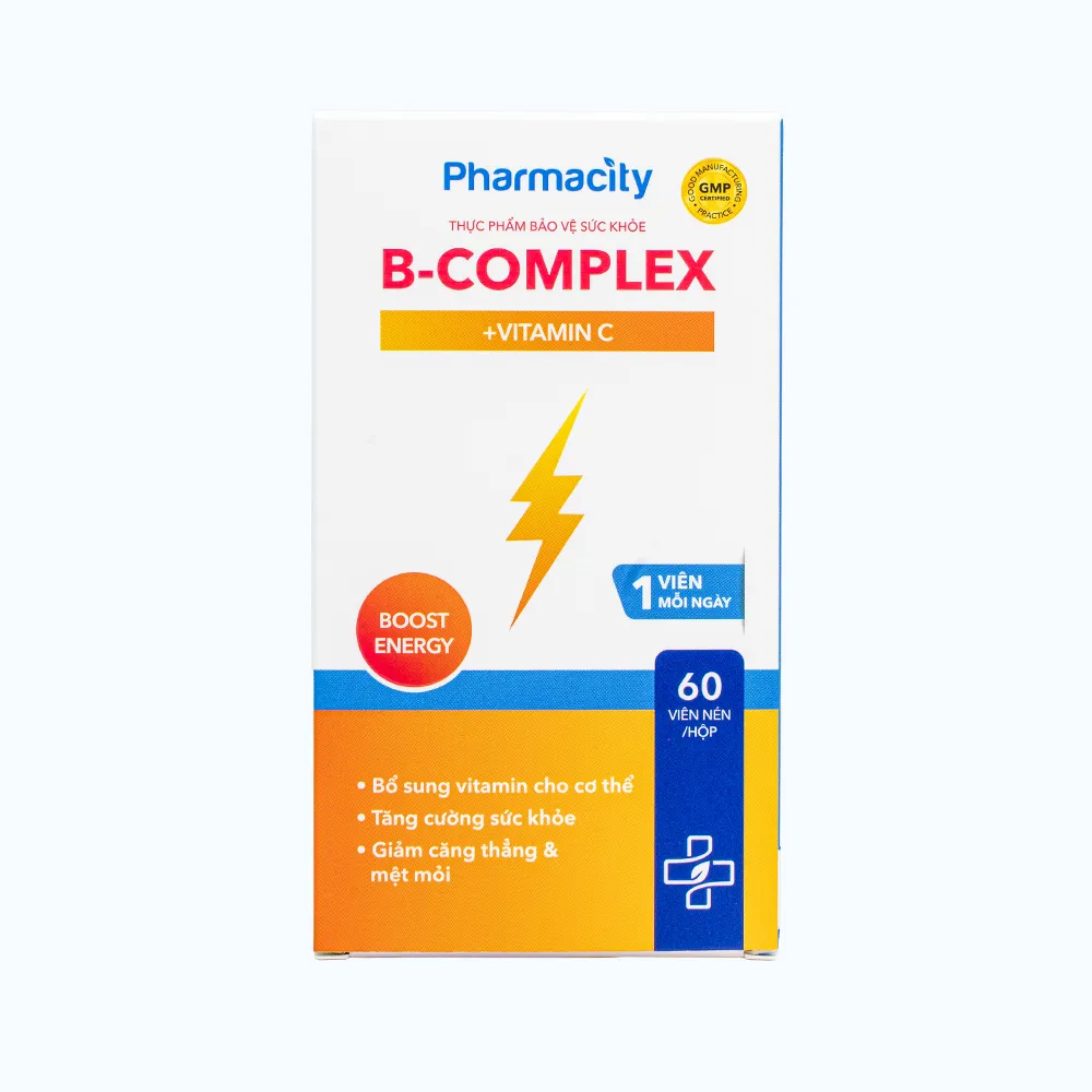 Viên uống Pharmacity B-Complex + Vitamin C bổ sung vitamin, tăng cường sức khỏe (Hộp 60 viên) 3