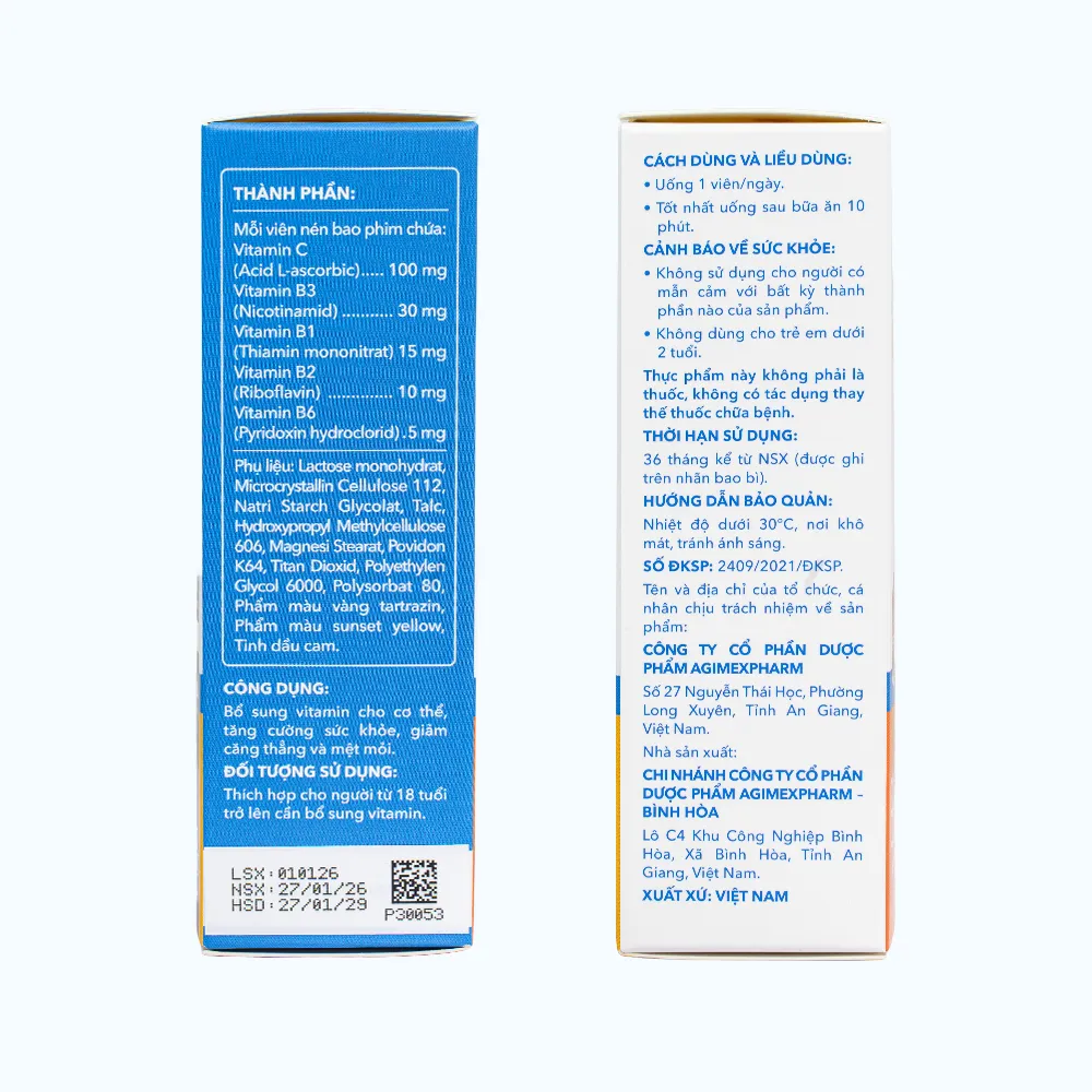 Viên uống Pharmacity B-Complex + Vitamin C bổ sung vitamin, tăng cường sức khỏe (Hộp 60 viên) 5