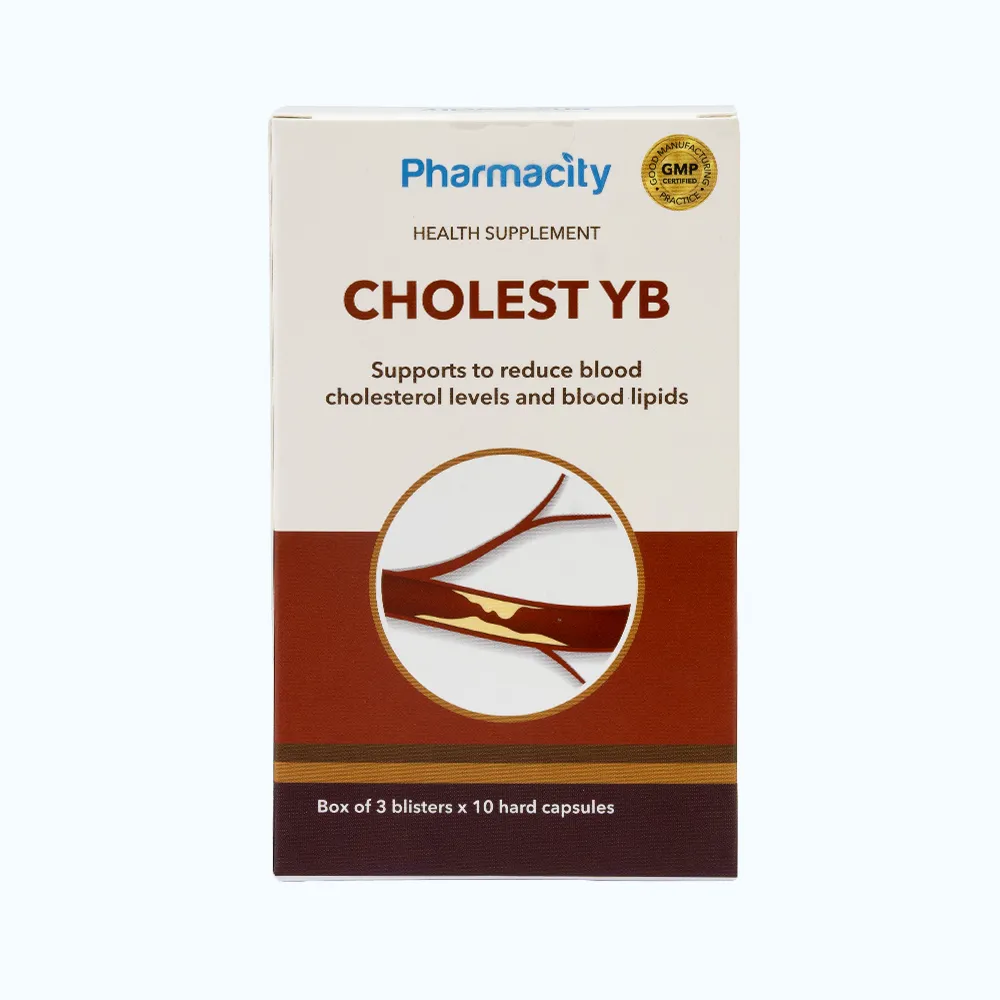Viên uống Pharmacity Cholest YB hỗ trợ giảm cholesterol máu, giảm mỡ máu (Hộp 30 viên nang cứng) 3