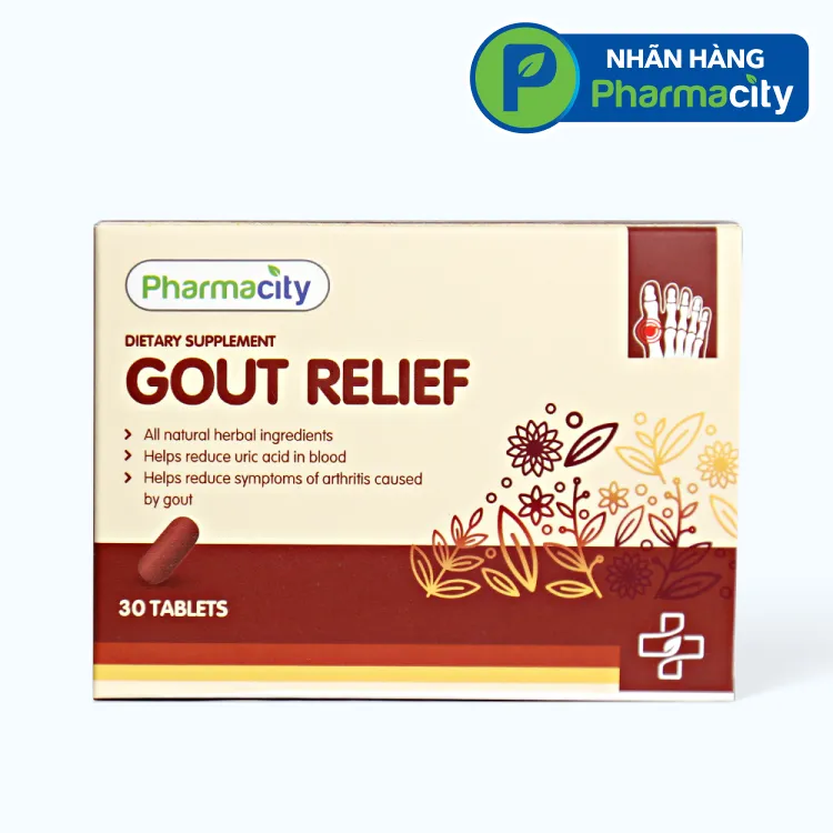 Viên uống Pharmacity Gout Relief (hộp 30 viên) hỗ trợ giảm đau do Gout 2