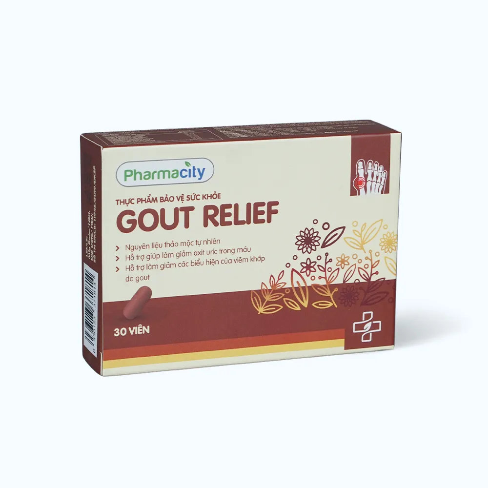 Viên uống Pharmacity Gout Relief (hộp 30 viên) hỗ trợ giảm đau do Gout 3
