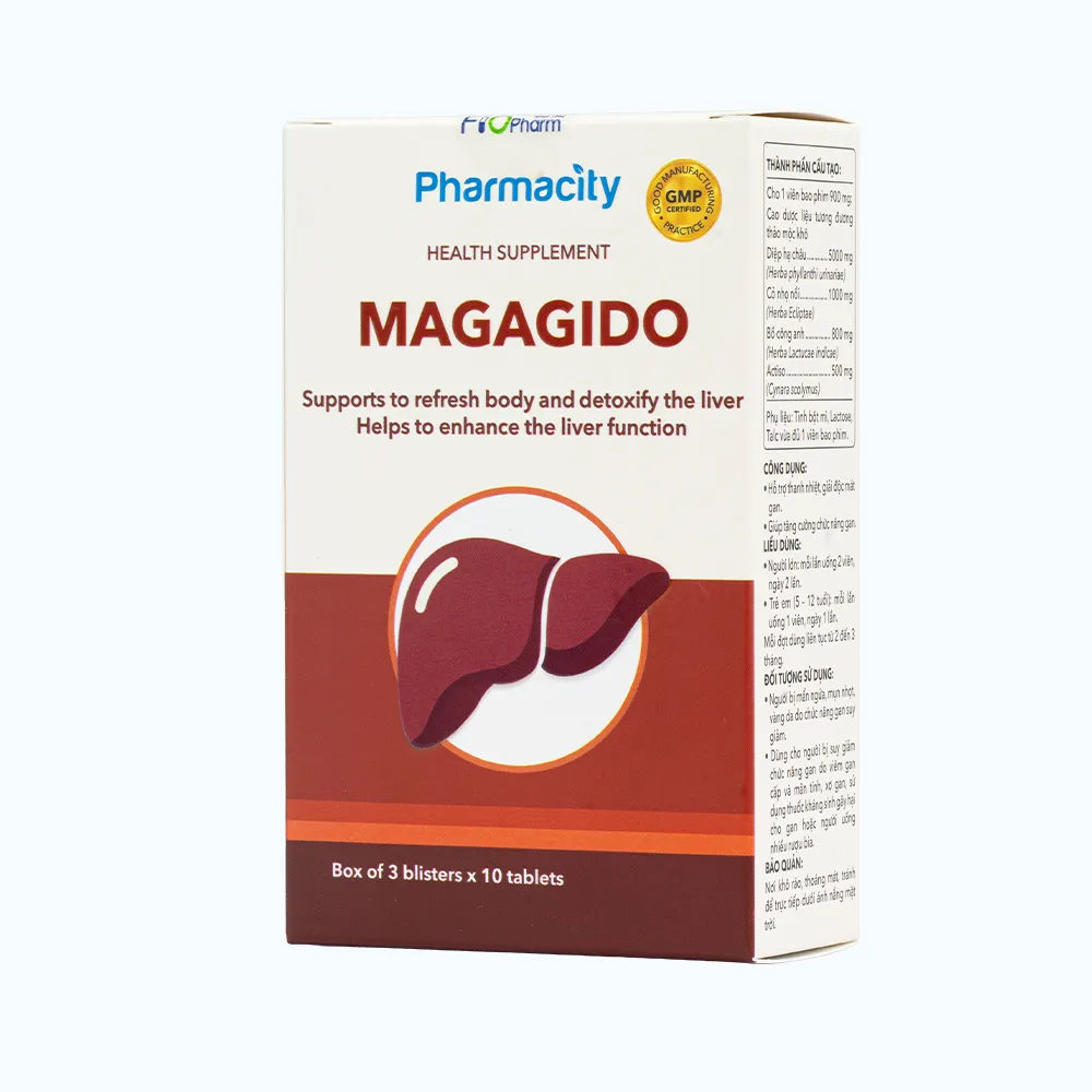 Viên uống Pharmacity Magagido hỗ trợ thanh nhiệt, giải độc mát gan (Hộp 30 viên) 3