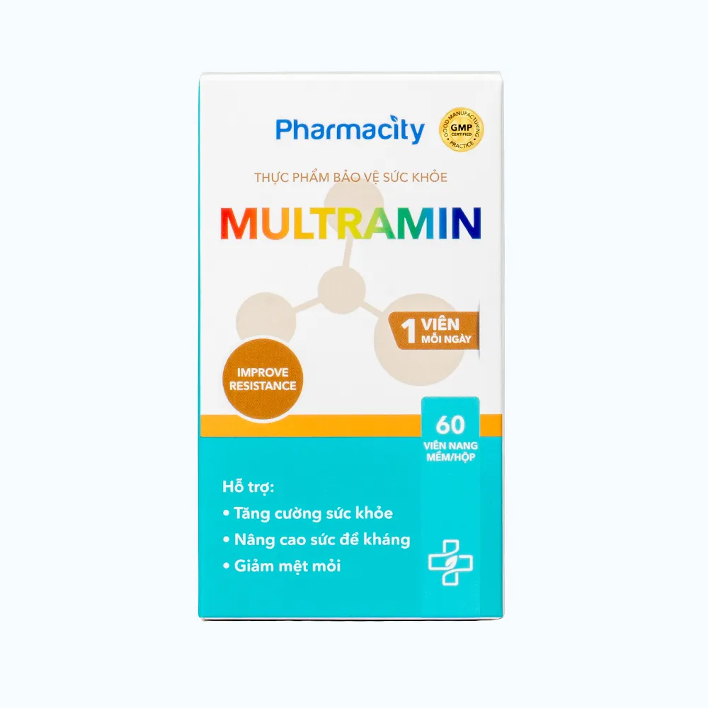 Viên uống Pharmacity Multramin hỗ trợ tăng cường sức khỏe, nâng cao sức đề kháng (60 viên nang mềm) 3