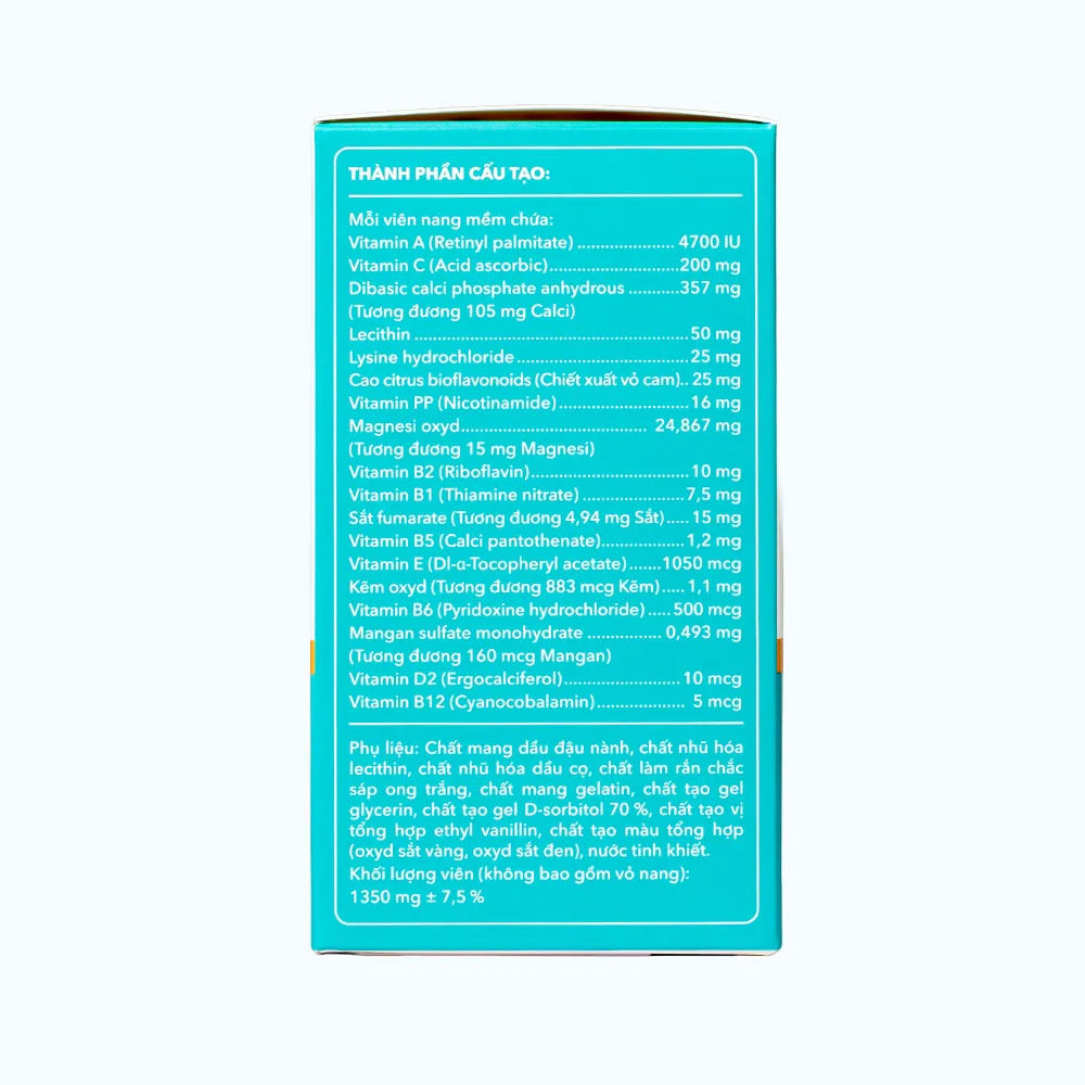 Viên uống Pharmacity Multramin hỗ trợ tăng cường sức khỏe, nâng cao sức đề kháng (60 viên nang mềm) 6