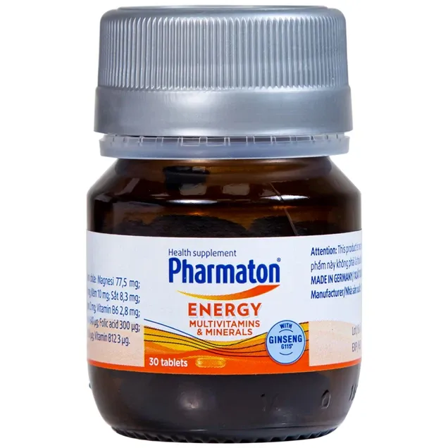 Viên uống Pharmaton Energy hỗn hợp vitamin và khoáng chất giúp tỉnh táo, hỗ trợ giảm mệt mỏi (30 viên) 2