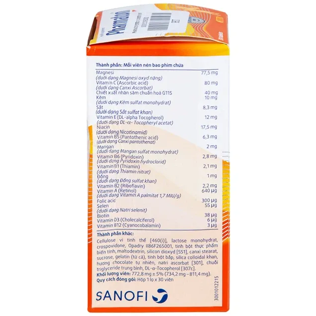 Viên uống Pharmaton Energy hỗn hợp vitamin và khoáng chất giúp tỉnh táo, hỗ trợ giảm mệt mỏi (30 viên) 3