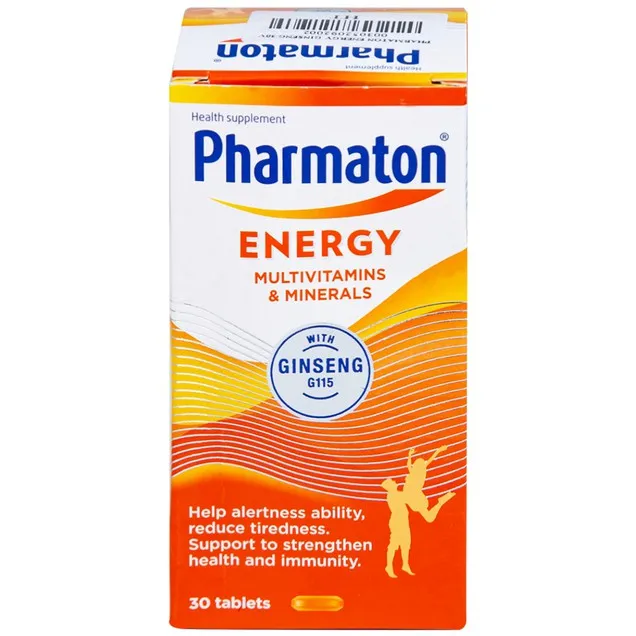 Viên uống Pharmaton Energy hỗn hợp vitamin và khoáng chất giúp tỉnh táo, hỗ trợ giảm mệt mỏi (30 viên) 6