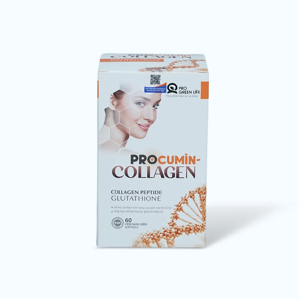 Viên uống Procumin – Collagen hỗ trợ chống oxy hóa, đẹp da (Hộp 60 viên)