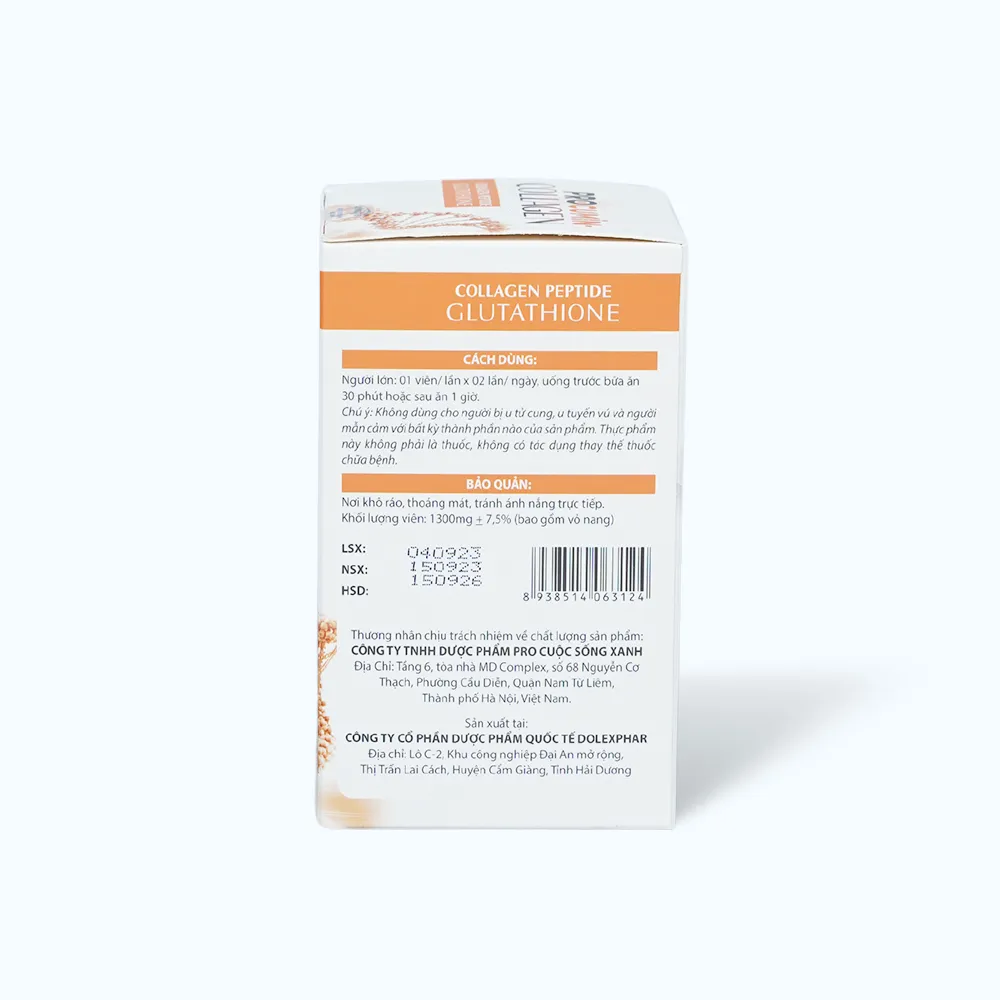 Viên uống Procumin – Collagen hỗ trợ chống oxy hóa, đẹp da (Hộp 60 viên) 6