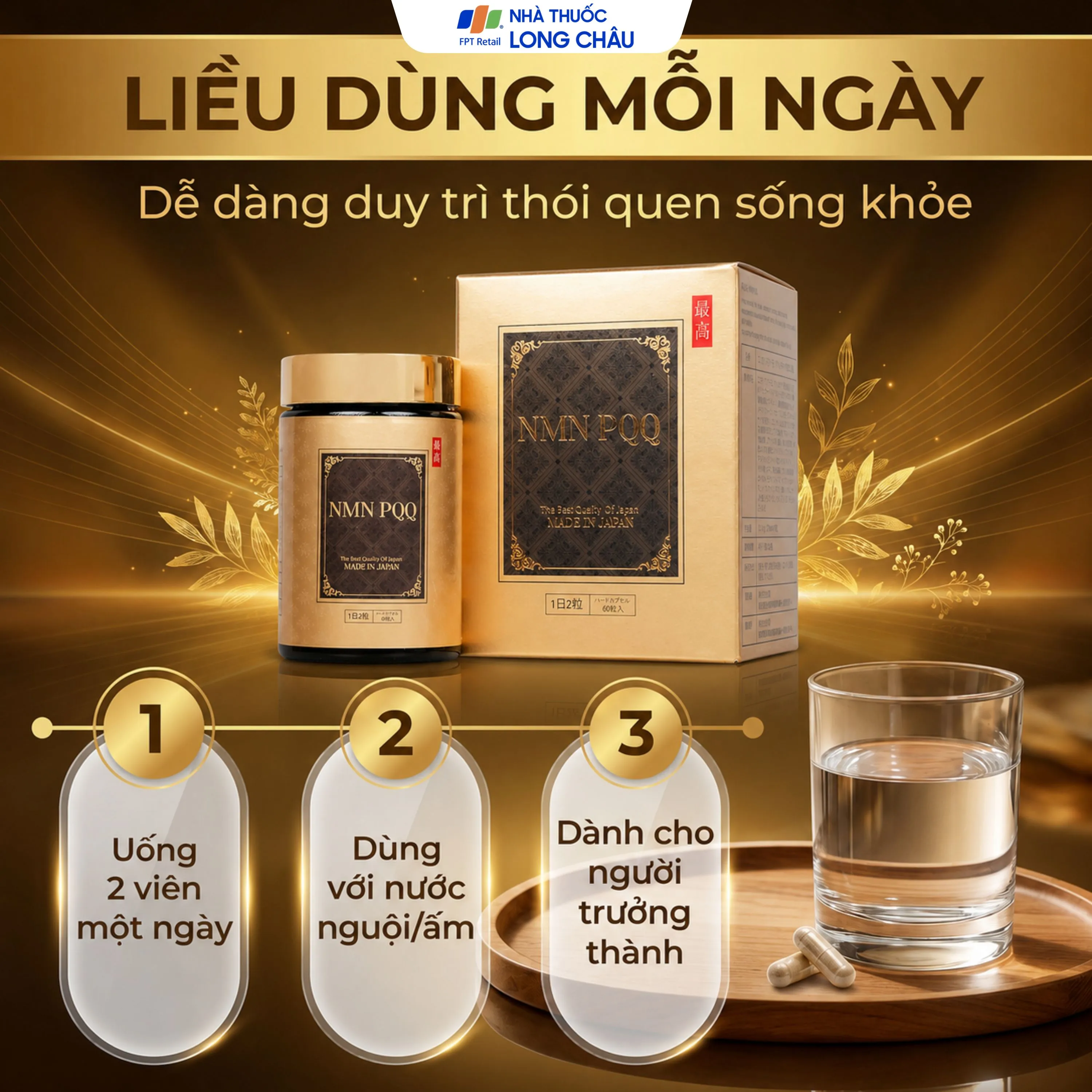 VIÊN UỐNG SẮC ĐẸP , TRƯỜNG THỌ VÀ TRẺ HÓA DA NMN PQQ KENKO 60V 5
