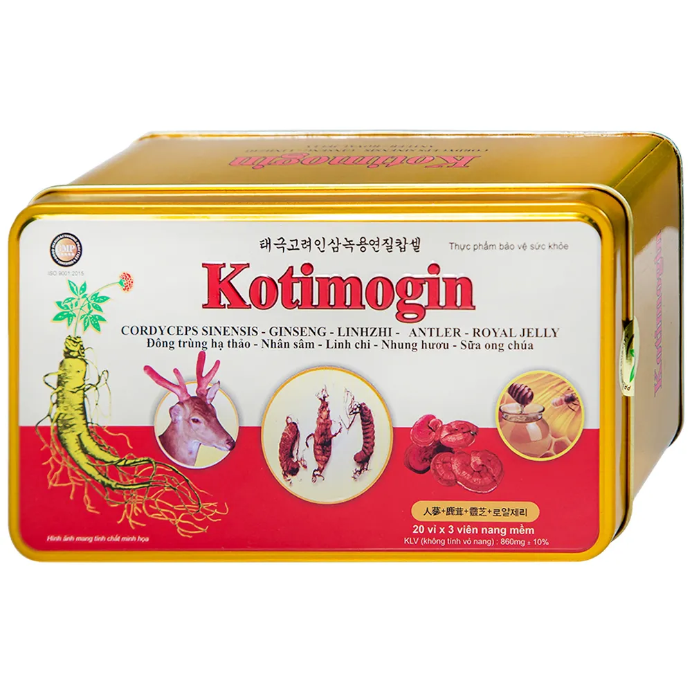 VIÊN UỐNG SÂM - ĐÔNG TRÙNG HẠ THẢO KOTIMOGIN 20X3
