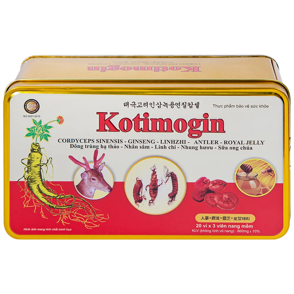 VIÊN UỐNG SÂM - ĐÔNG TRÙNG HẠ THẢO KOTIMOGIN 20X3 10