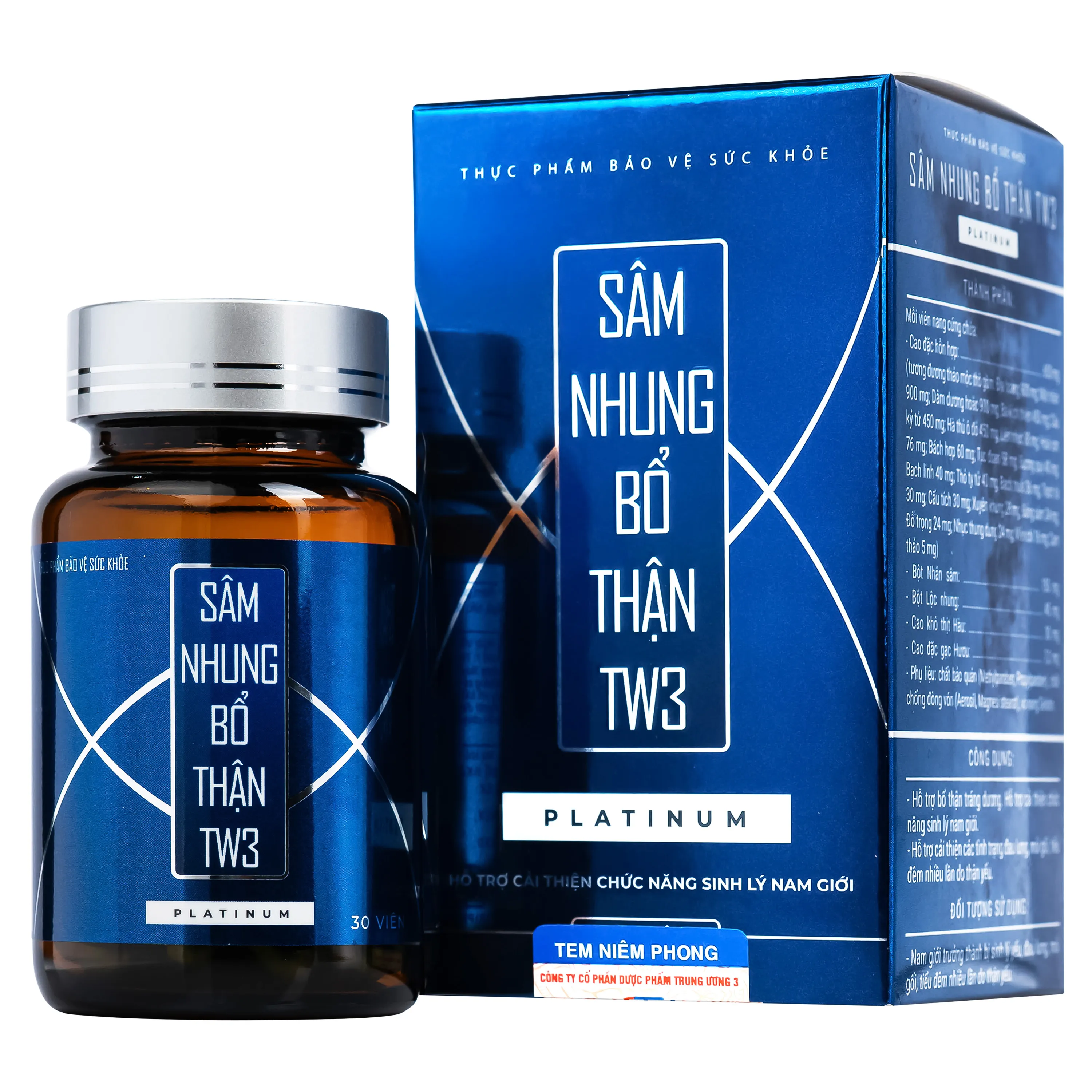 VIÊN UỐNG SÂM NHUNG BỔ THẬN TW3 PLATINUM 30V