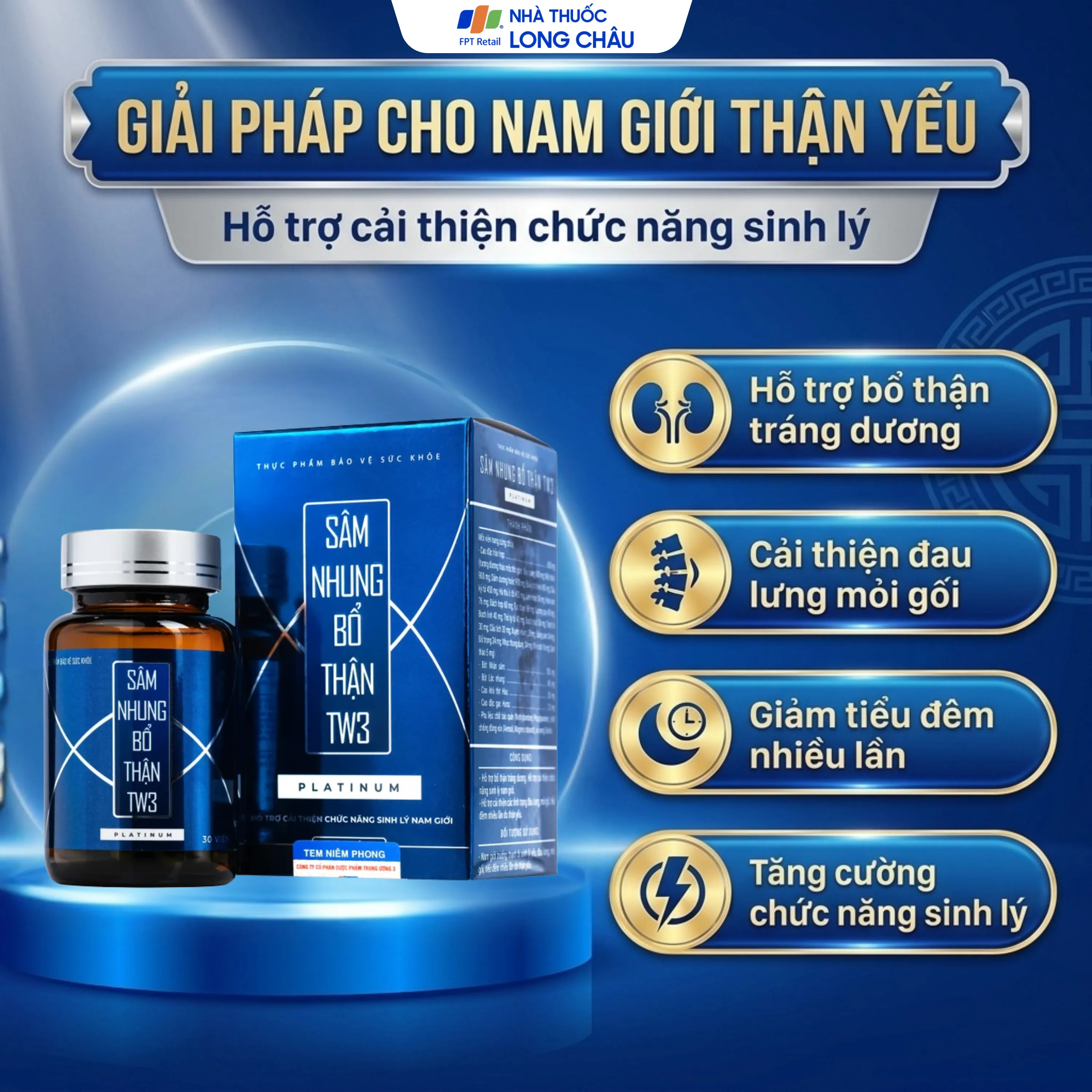 VIÊN UỐNG SÂM NHUNG BỔ THẬN TW3 PLATINUM 30V 3