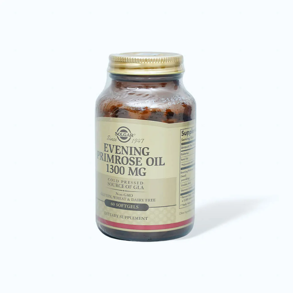Viên uống Solgar Evening Primrose Oil 1300 mg (Chai 60 viên) hỗ trợ nội tiết nữ 3