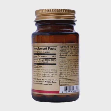 Viên uống Solgar Vitamin D3 1000 IU hỗ trợ hấp thu canxi (90 viên) 2