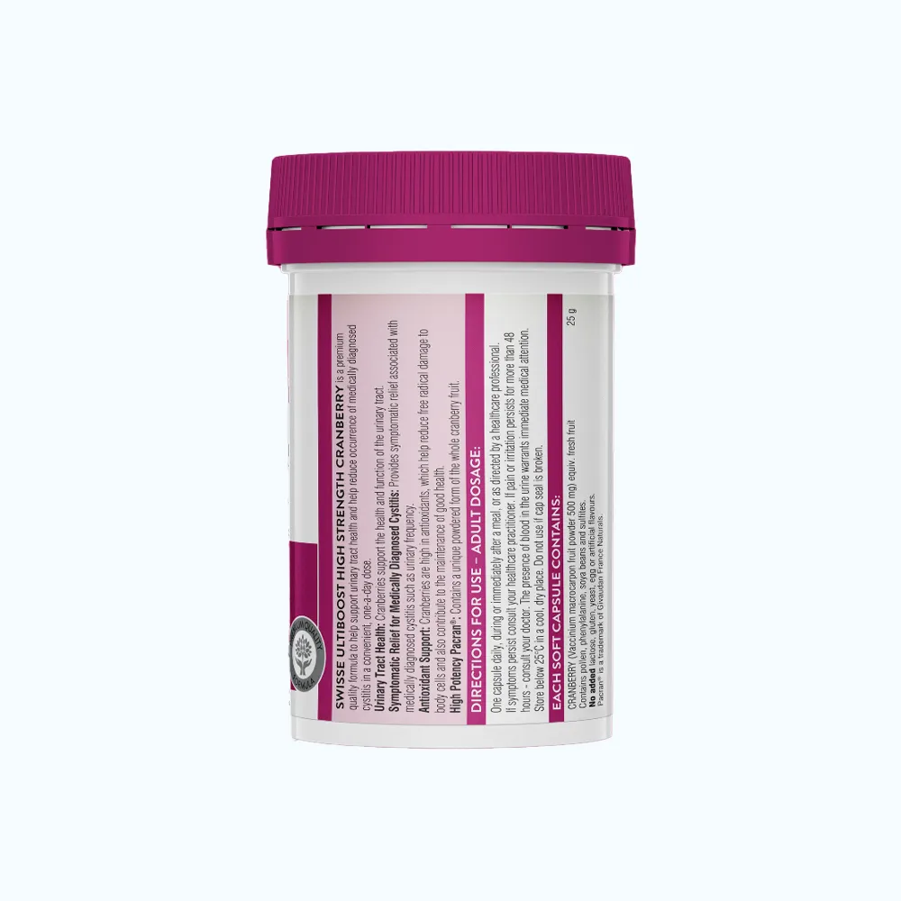 Viên uống Swisse Ultiboost High Strength Cranberry hỗ trợ tiết niệu (Hộp 30 viên) 3