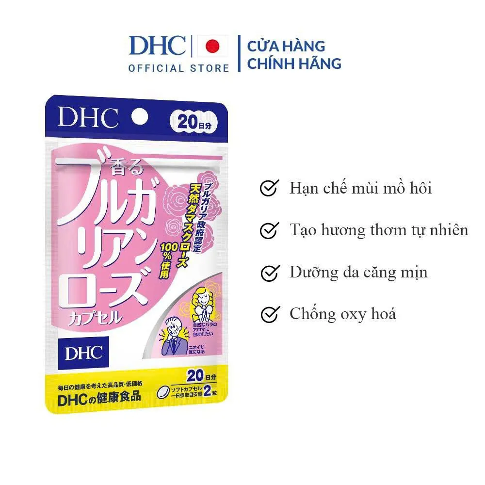 Viên uống tỏa hương DHC Bulgarian Rose Capsule 20 viên
