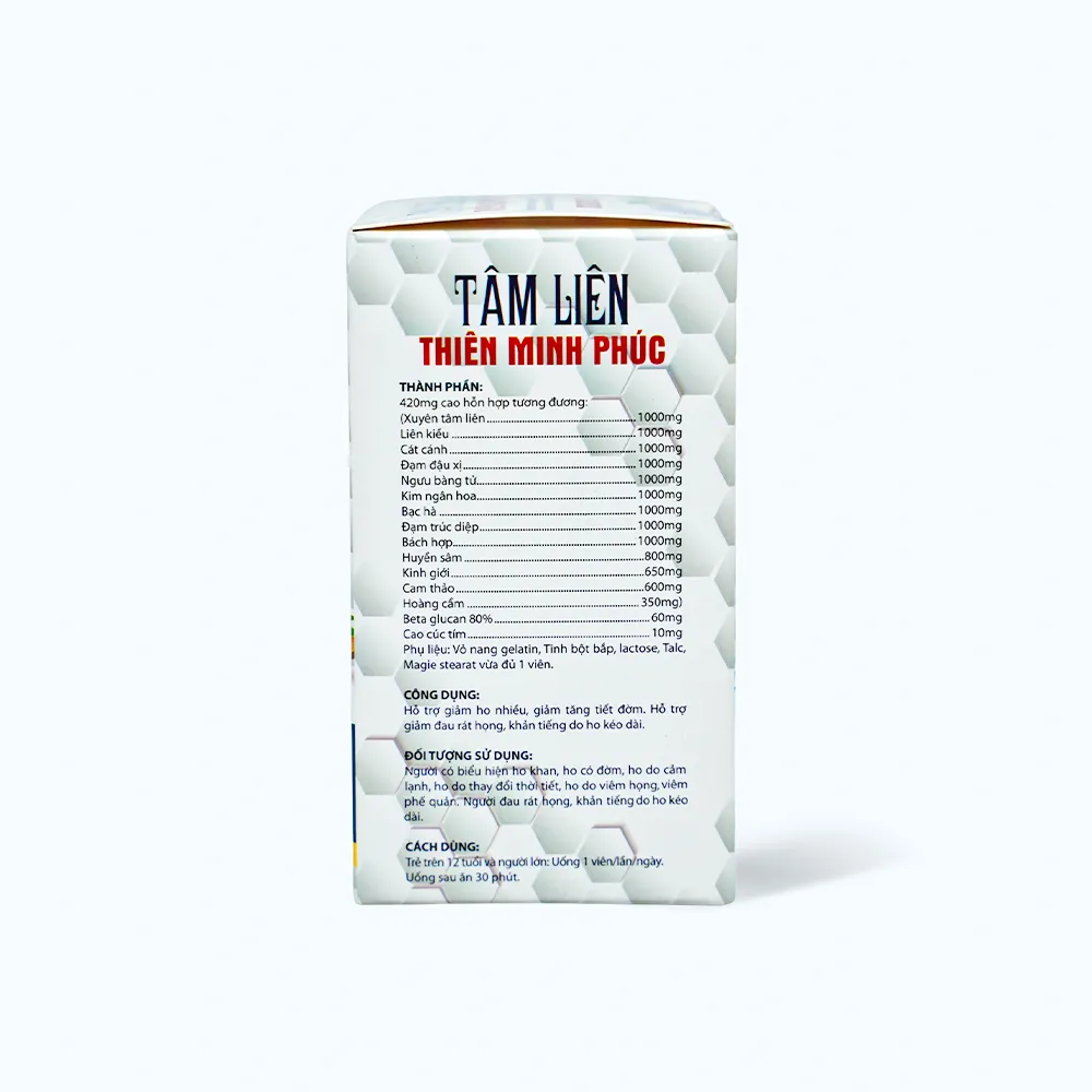 Viên uống Tâm Liên Thiên Minh Phúc hỗ trợ giảm ho (Hộp 30 viên) 4