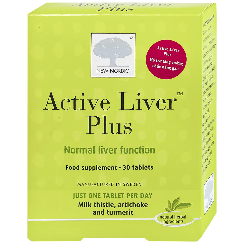 VIÊN UỐNG TĂNG CƯỜNG CHỨC NĂNG GAN ACTIVE LIVER PLUS NEW NORDIC 2X15