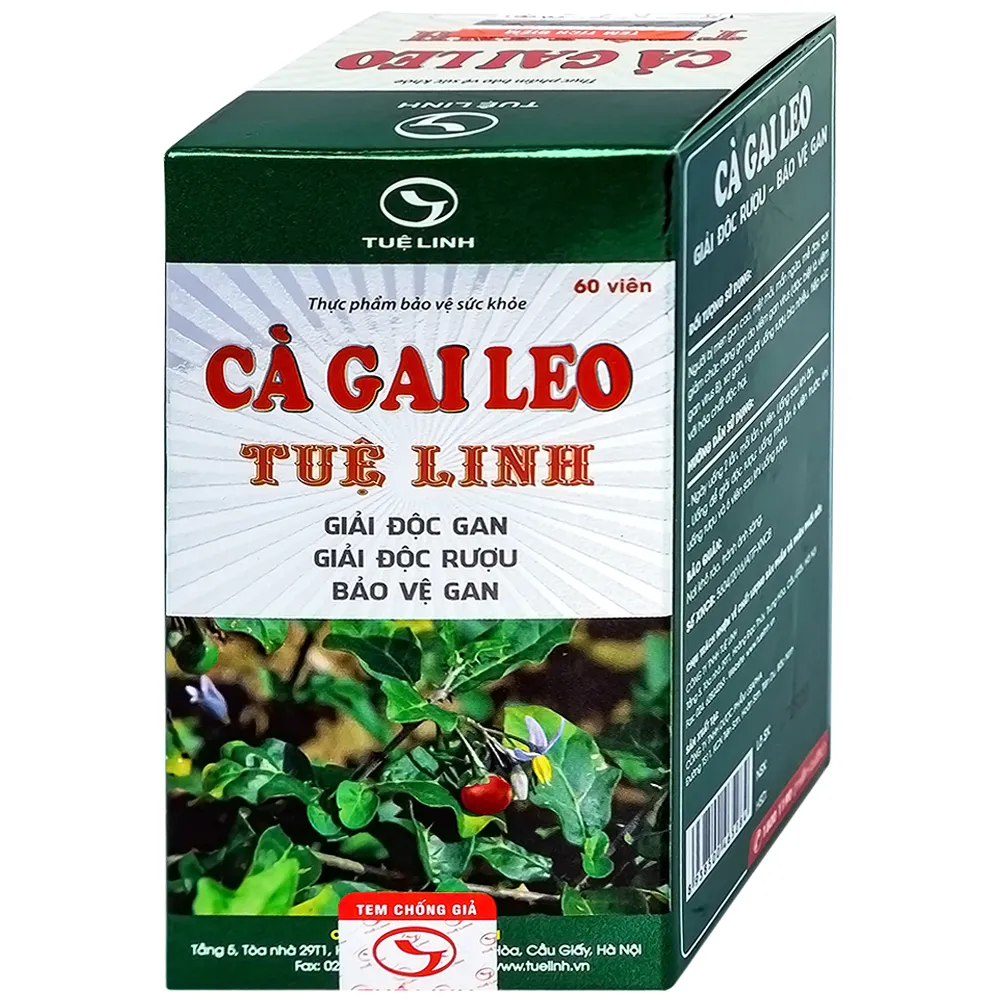 VIÊN UỐNG TĂNG CƯỜNG CHỨC NĂNG GIẢI ĐỘC GAN CÀ GAI LEO TUỆ LINH 60V 9