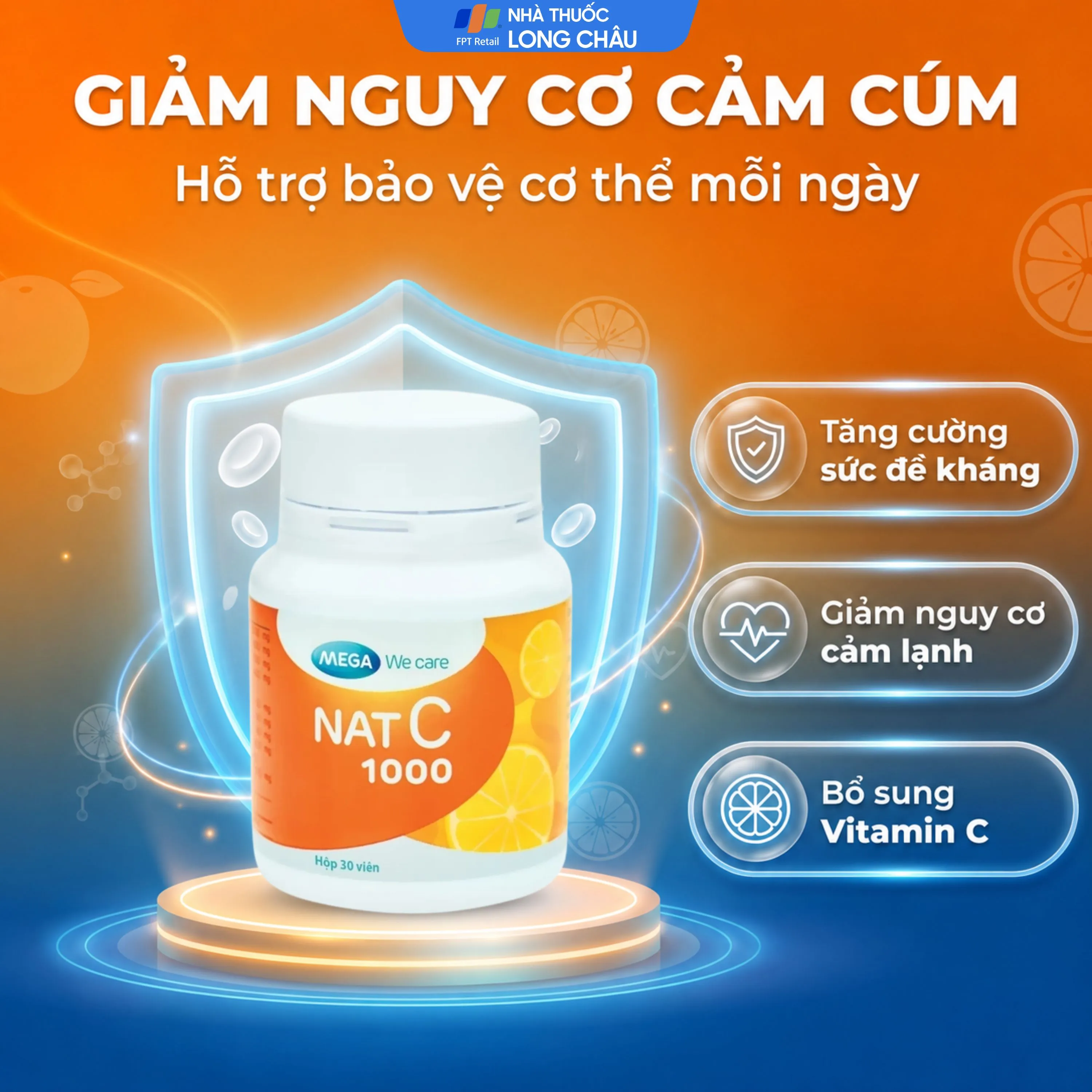 VIÊN UỐNG TĂNG CƯỜNG SỨC ĐỀ KHÁNG NAT C 1000 MEGA 30V 4