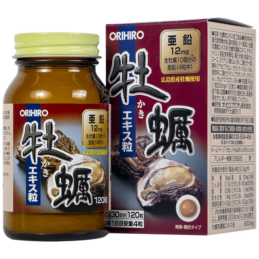 VIÊN UỐNG TĂNG CƯỜNG SINH LÝ CHO NAM GIỚI ORIHIRO NEW OYSTER EXTRACT 120V