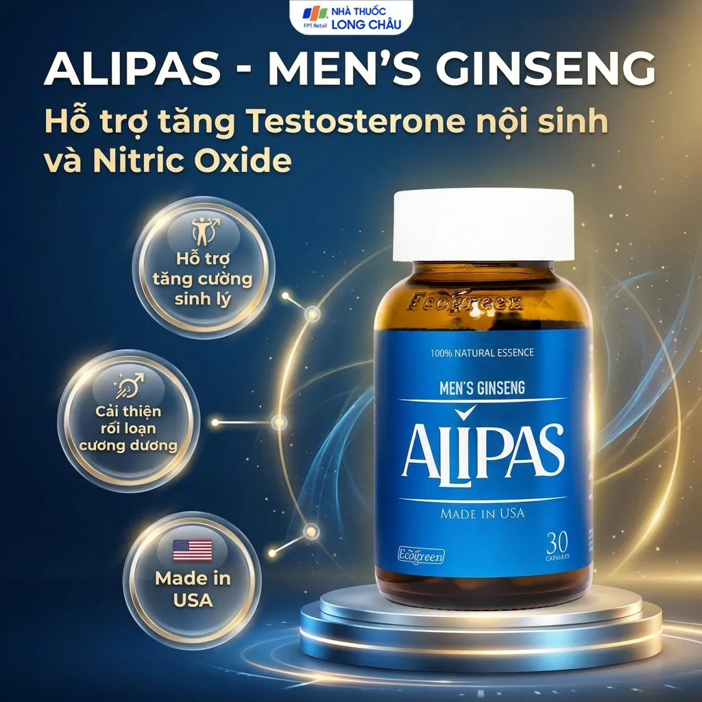 VIÊN UỐNG TĂNG CƯỜNG SINH LÝ CHO NAM MEN’S GINSENG ALIPAS ECOGREEN 30V 2