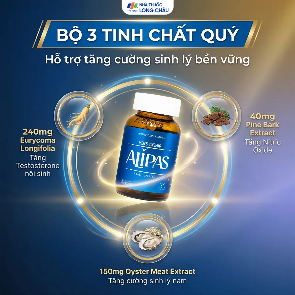 VIÊN UỐNG TĂNG CƯỜNG SINH LÝ CHO NAM MEN’S GINSENG ALIPAS ECOGREEN 30V 3