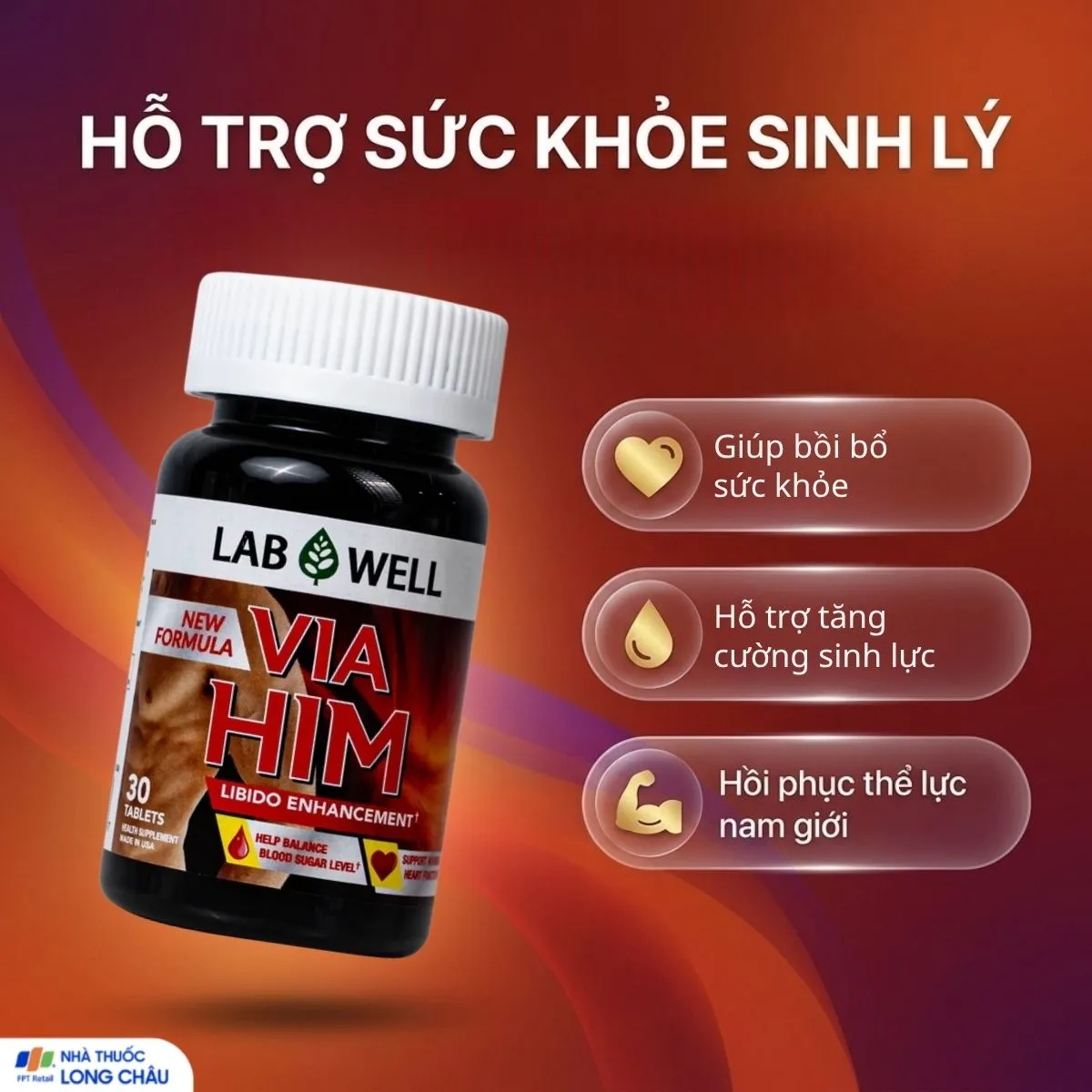 VIÊN UỐNG TĂNG CƯỜNG SINH LÝ LAB WELL VIA HIM 30V 4