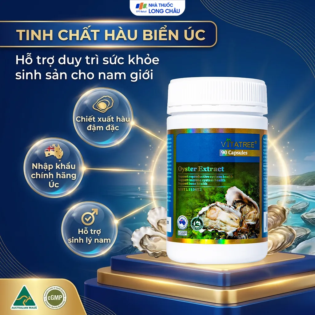VIÊN UỐNG TĂNG CƯỜNG SINH LÝ NAM GIỚI VITATREE OYSTER EXTRACT 90V 2