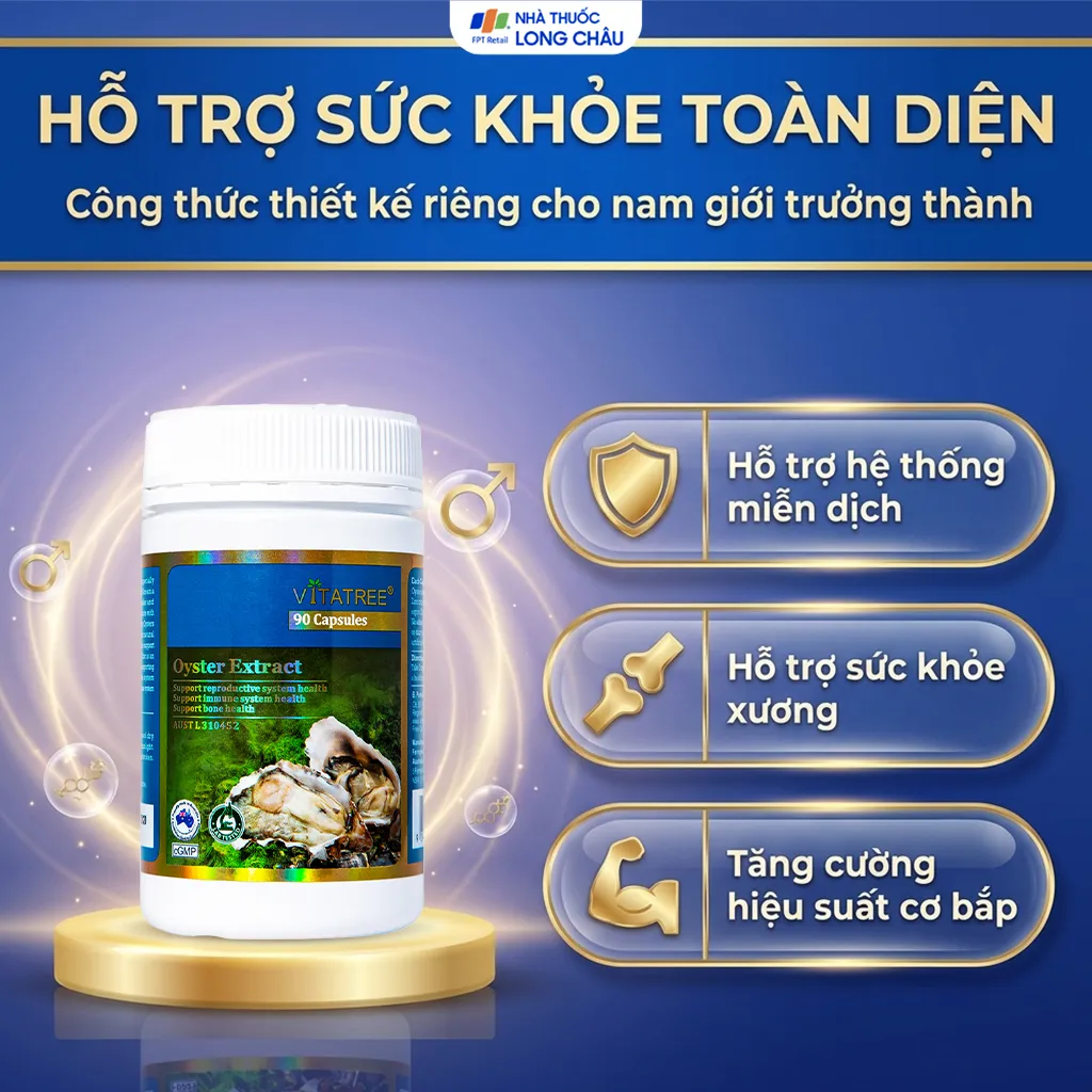 VIÊN UỐNG TĂNG CƯỜNG SINH LÝ NAM GIỚI VITATREE OYSTER EXTRACT 90V 3