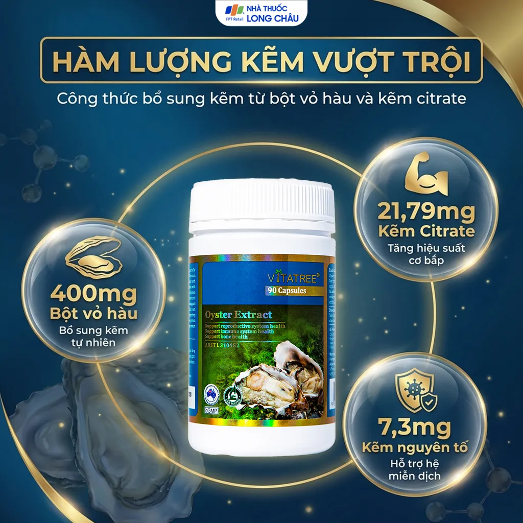 VIÊN UỐNG TĂNG CƯỜNG SINH LÝ NAM GIỚI VITATREE OYSTER EXTRACT 90V 4